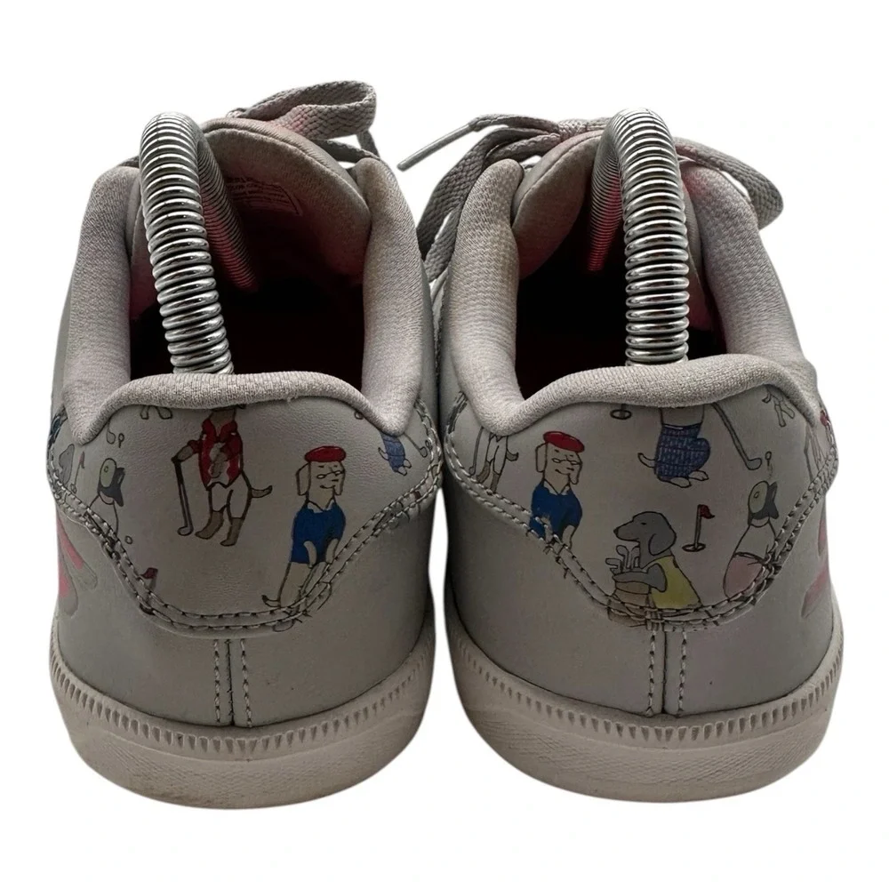 Skechers Go Golf‎ Drive 4 Shoes Womens 8.5 Gray Dog Novelty Print Sneakers 17011